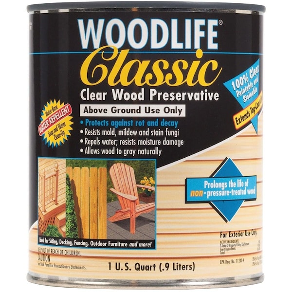 Rust-Oleum Woodlife Clear Water-Based Classic Wood Preservative, 1 Qt. 902 - main